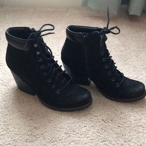 Black lace up Booties size 8